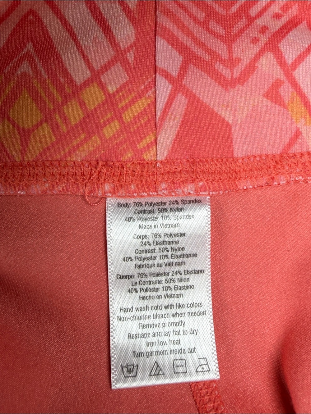 Alo Goddess Ribbed Leggings Warmers Womens Size XS Orange And Gray Yoga Exercise - Picture 8 of 8